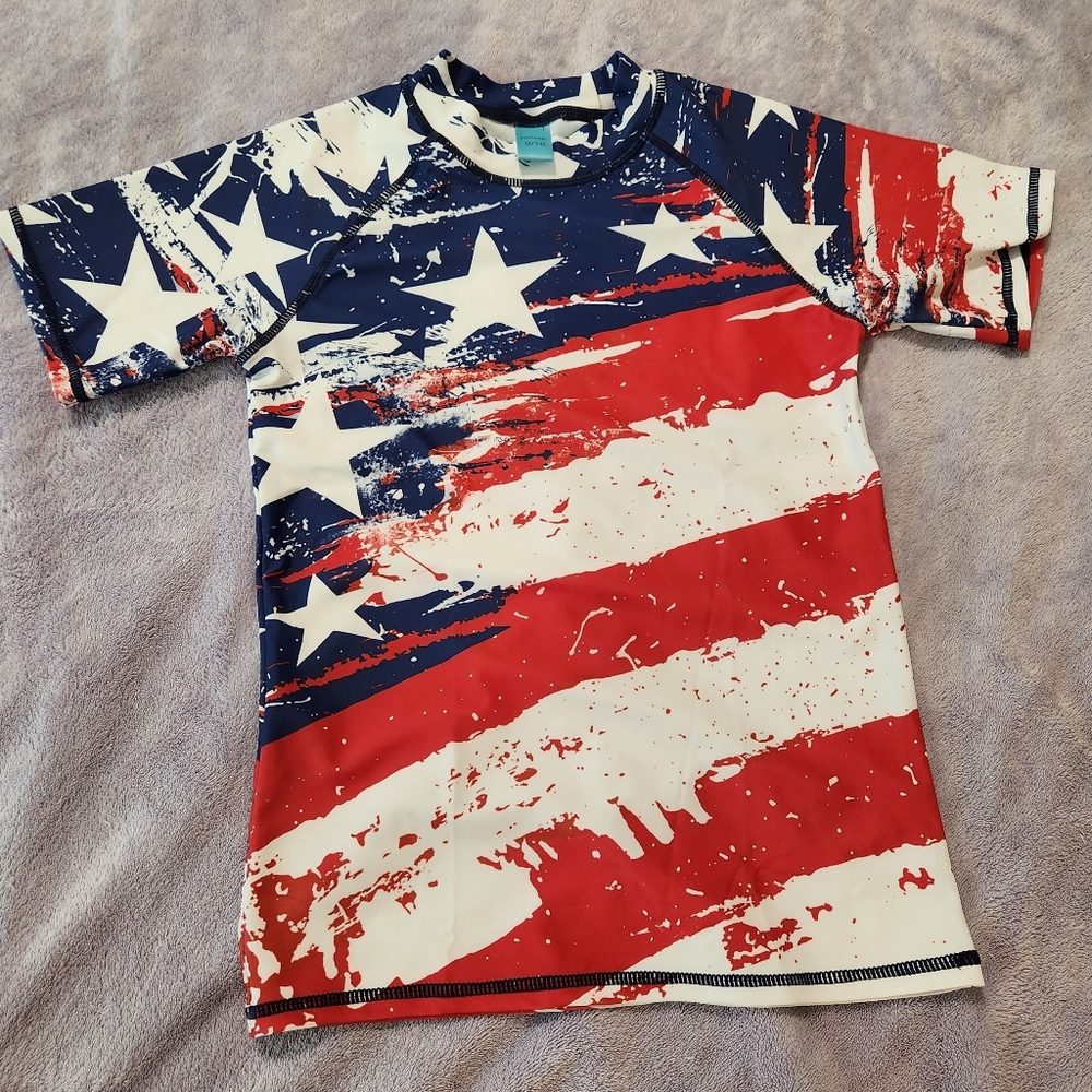 Boys Patriotic Swim Shirt